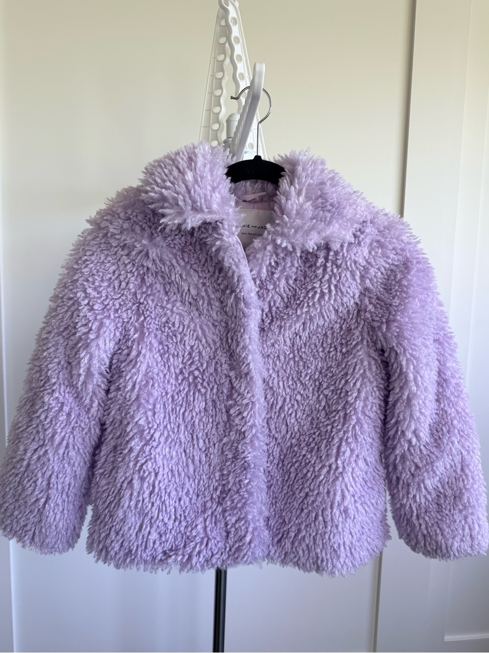 Janie and Jack Lilac Faux-Sherpa Puffer Jacket
